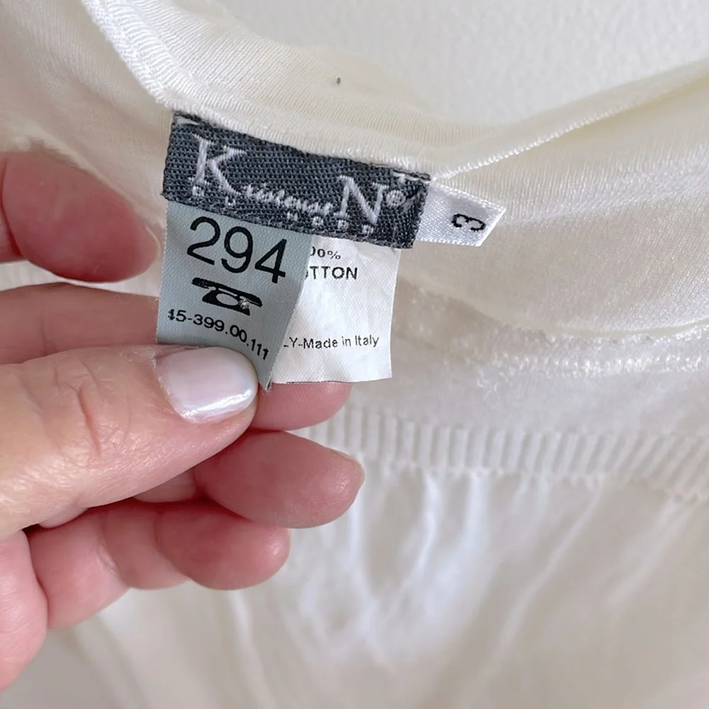 Vintage Kristensen Du Nord White Top Layering piece - Boho Gypset vibes! - Picture 2 of 7